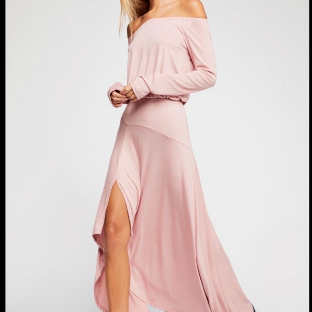 Free People Beach Jupiter Mauve Maxi Strapless